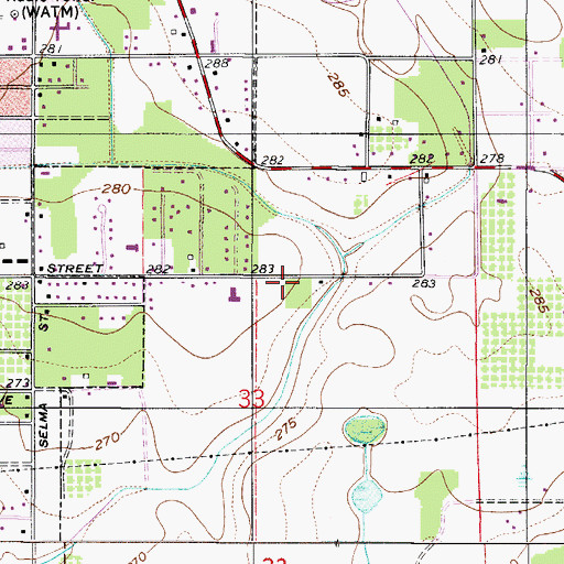Topographic Map of Brooks Memorial Church, AL