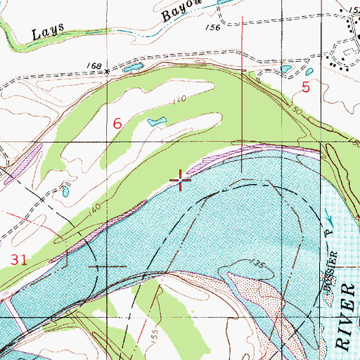 Topographic Map of Scopena Plantation Airport (historical), LA