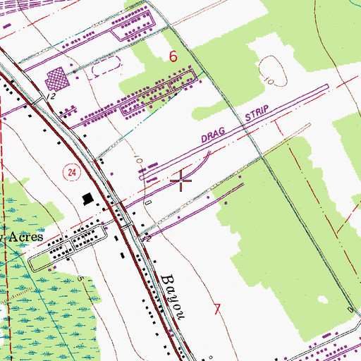 Topographic Map of Southland Strip (historical), LA