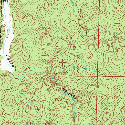 Topographic Map of Pitts Number One Mine, AL