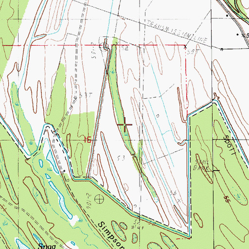Topographic Map of KMES-FM (Jonesville), LA