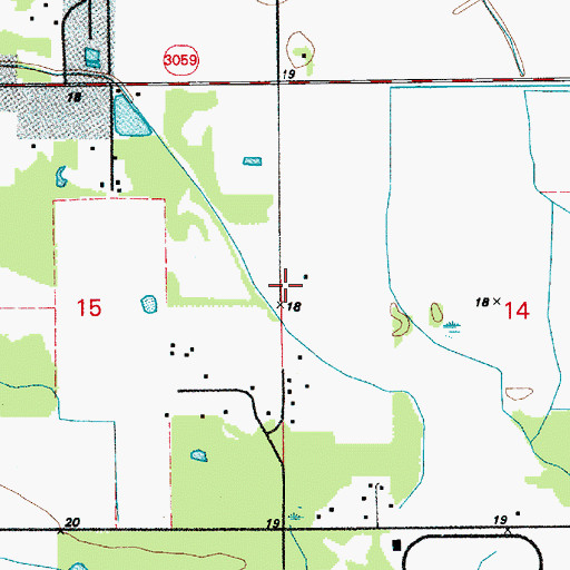 Topographic Map of KOJO-FM (Lake Charles), LA