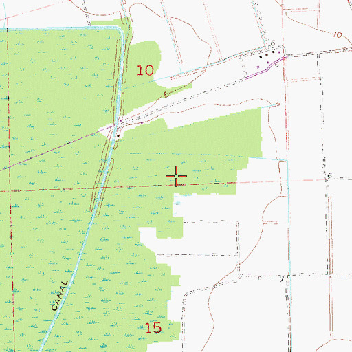 Topographic Map of WCKW-FM (Laplace), LA