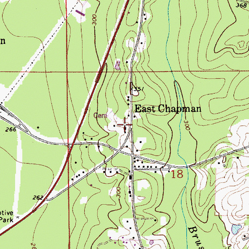 Topographic Map of East Chapman Church, AL