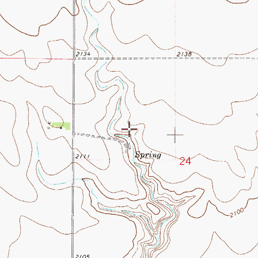 Topographic Map of 28N49E24BD__01 Well, MT