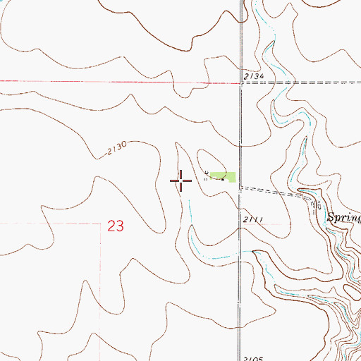 Topographic Map of 28N49E23AD__01 Well, MT