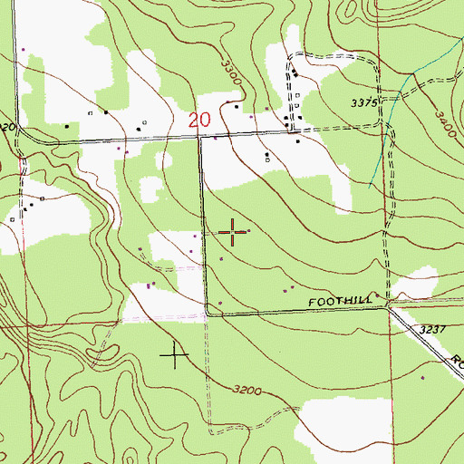 Topographic Map of 28N19W20DCAA01 Well, MT