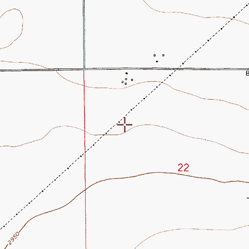 Topographic Map of 28N11E22BCAD01 Well, MT