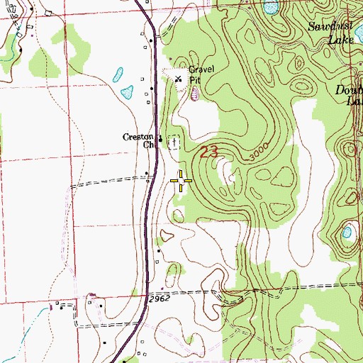 Topographic Map of 28N20W23CA__01 Well, MT
