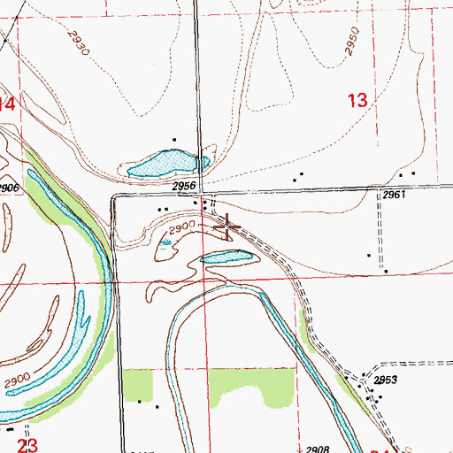 Topographic Map of 28N21W13CC__01 Well, MT