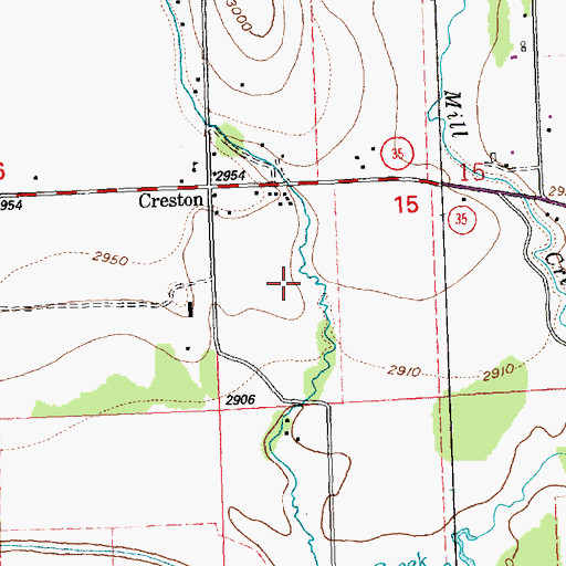 Topographic Map of 28N20W15CBD_02 Well, MT