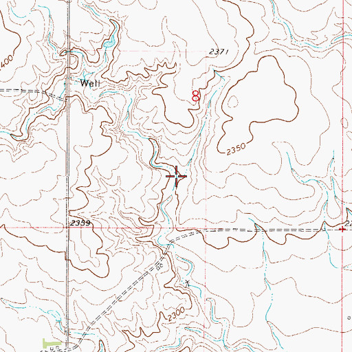 Topographic Map of 28N48E08BCCC01 Well, MT