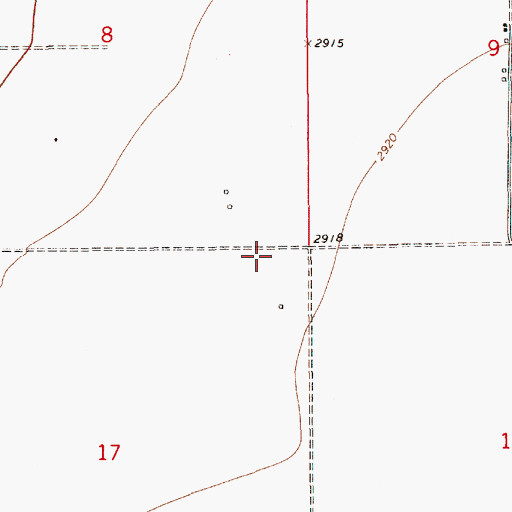 Topographic Map of 28N10E17AA__01 Well, MT