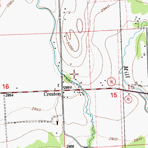 Topographic Map of 28N20W15BC__01 Well, MT