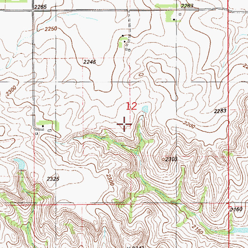 Topographic Map of 28N56E12DB__02 Well, MT