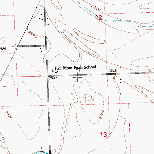Topographic Map of 28N21W13BABB01 Well, MT