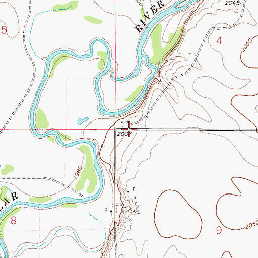 Topographic Map of 28N51E04CCCD01 Well, MT