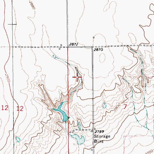 Topographic Map of 28N13E07BB__01 Well, MT