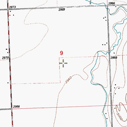 Topographic Map of 28N20W09DBBC01 Well, MT