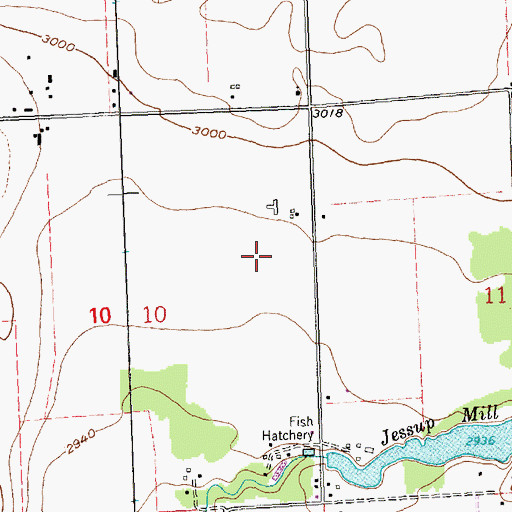 Topographic Map of 28N20W10AD__01 Well, MT