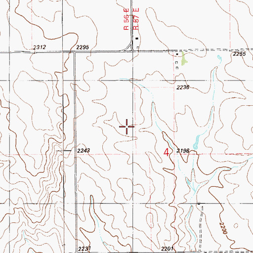 Topographic Map of 28N57E04BD__01 Well, MT