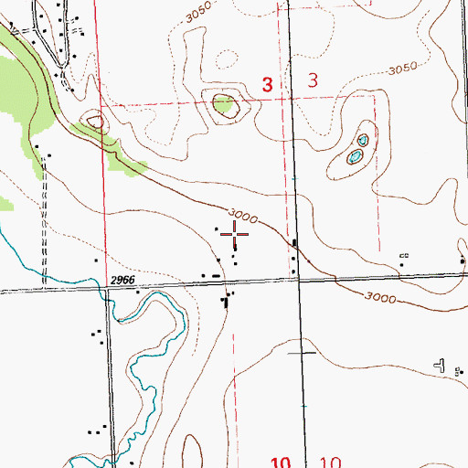 Topographic Map of 28N20W03CD__01 Well, MT