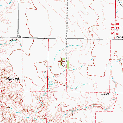 Topographic Map of 28N42E05BBDC01 Well, MT