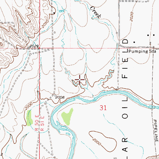 Topographic Map of 29N51E31BDBA01 Well, MT