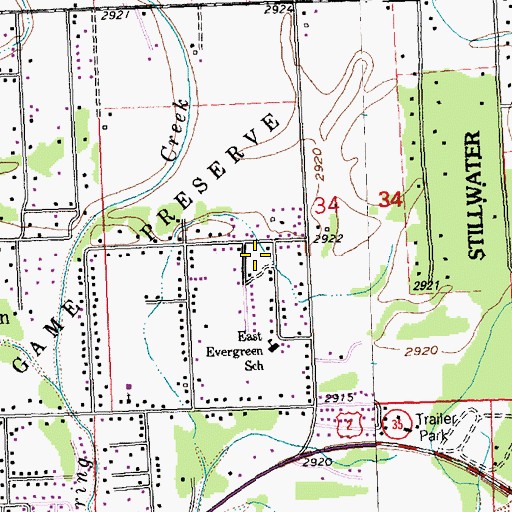 Topographic Map of 29N21W34CA__02 Well, MT