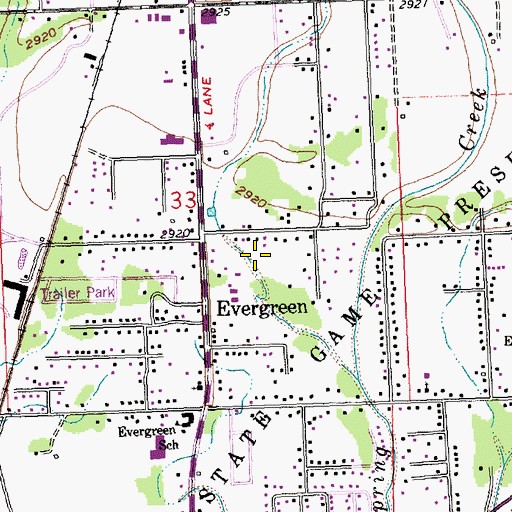 Topographic Map of 29N21W33DB__02 Well, MT