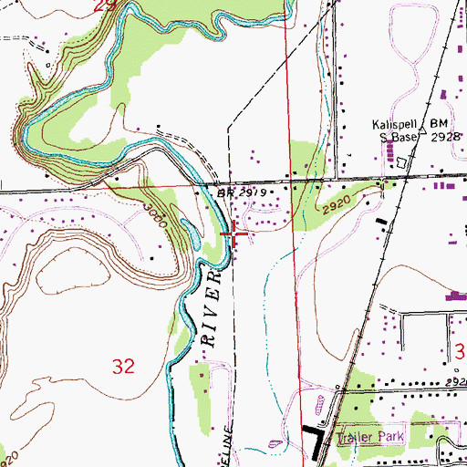 Topographic Map of 29N21W32AB__01 Well, MT