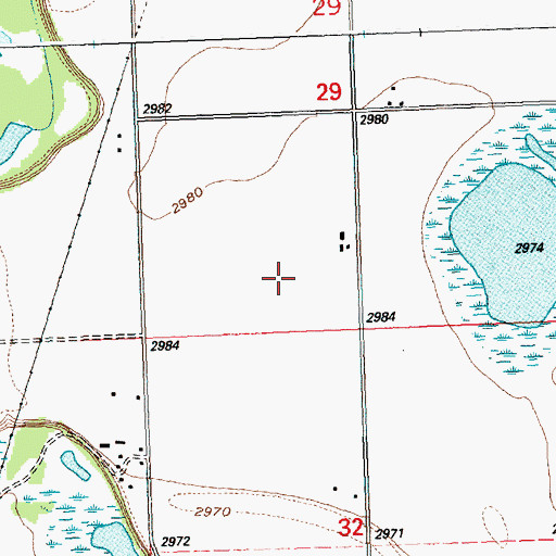 Topographic Map of 29N20W30DA__01 Well, MT