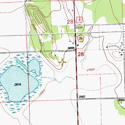 Topographic Map of 29N20W29AC__01 Well, MT