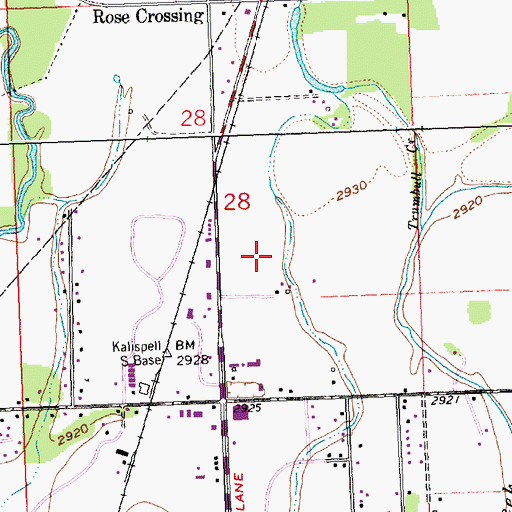 Topographic Map of 29N21W28DC__01 Well, MT