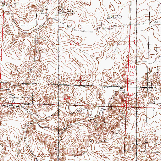 Topographic Map of 29N31E24DC__01 Well, MT