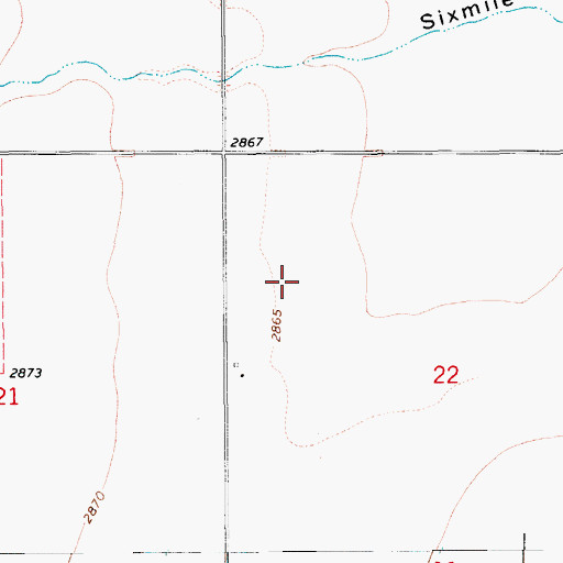 Topographic Map of 29N10E22BC__01 Well, MT
