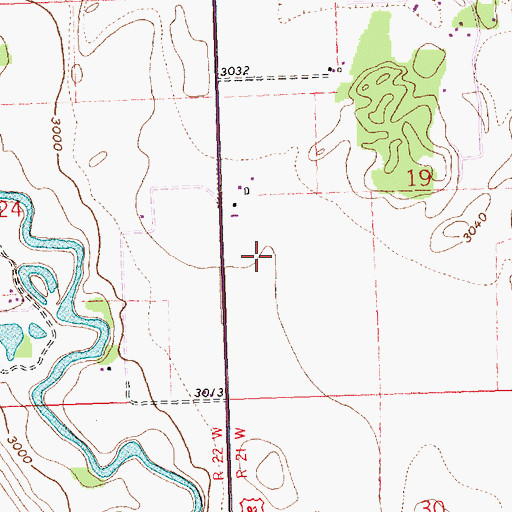 Topographic Map of 29N21W19DA__01 Well, MT
