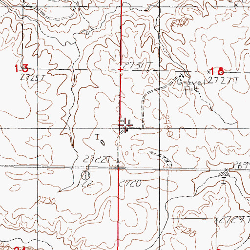Topographic Map of 29N45E18CCBB01 Well, MT
