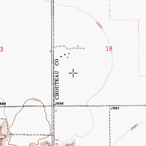 Topographic Map of 29N09E18CB__02 Well, MT