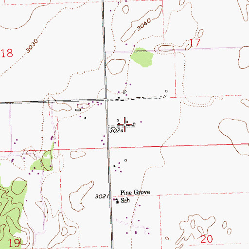 Topographic Map of 29N21W17CC__02 Well, MT