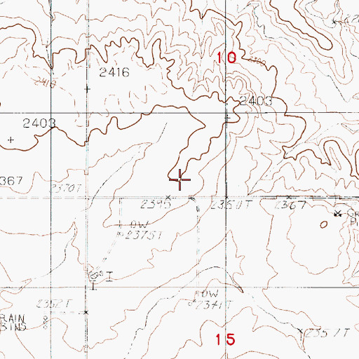 Topographic Map of 29N50E10CDCD01 Well, MT