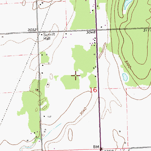 Topographic Map of 29N20W16BD__01 Well, MT