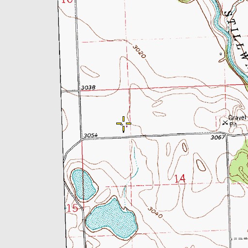 Topographic Map of 29N22W14BBDD01 Well, MT