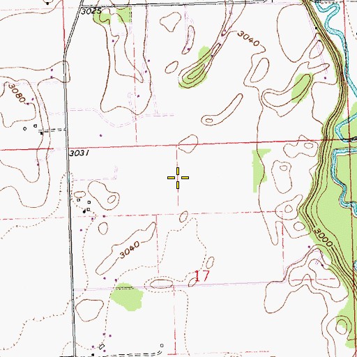 Topographic Map of 29N21W17BB__01 Well, MT