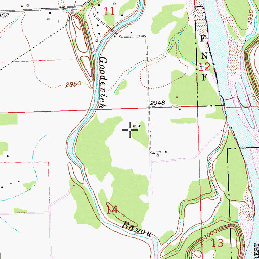 Topographic Map of 29N21W14ABAD01 Well, MT