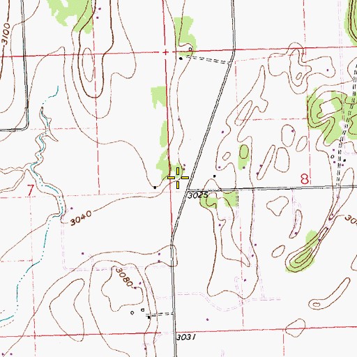 Topographic Map of 29N21W08BCCC01 Well, MT