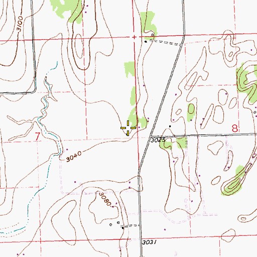 Topographic Map of 29N21W07ADDD01 Well, MT