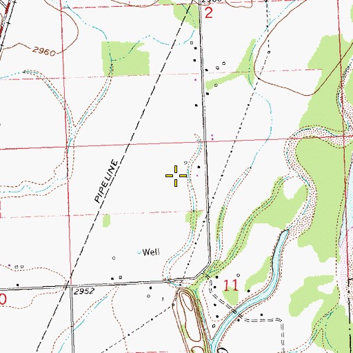 Topographic Map of 29N21W11BC__01 Well, MT