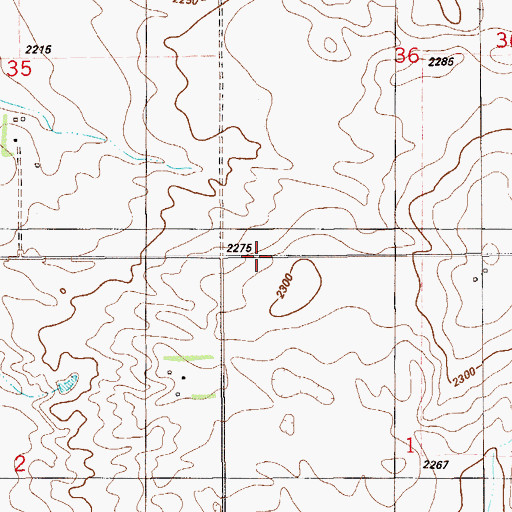 Topographic Map of 29N53E06BBBB01 Well, MT