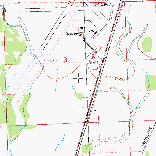 Topographic Map of 29N21W04AB__01 Well, MT